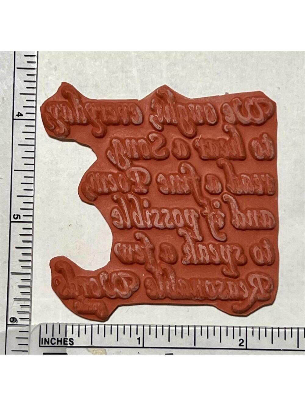 Impression Obsession Inspirational Quote Unmounted Rubber Stamp